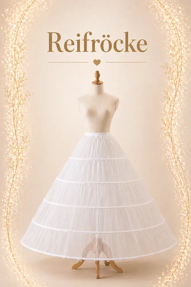 Weisser Reifrock unter Brautkleid auf Schneiderpuppe – Braut Accessoires für mehr Volumen und perfekte Passform in Zürich
