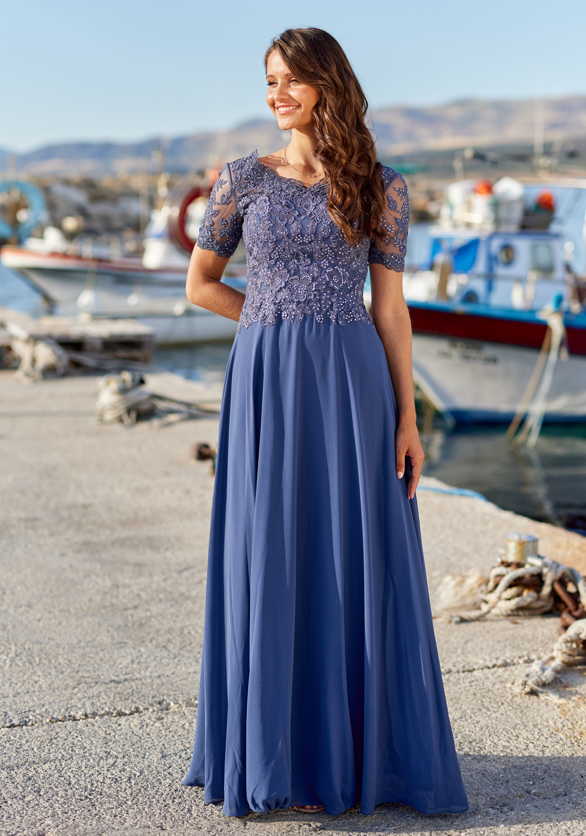 Abendkleid Calina (blau)