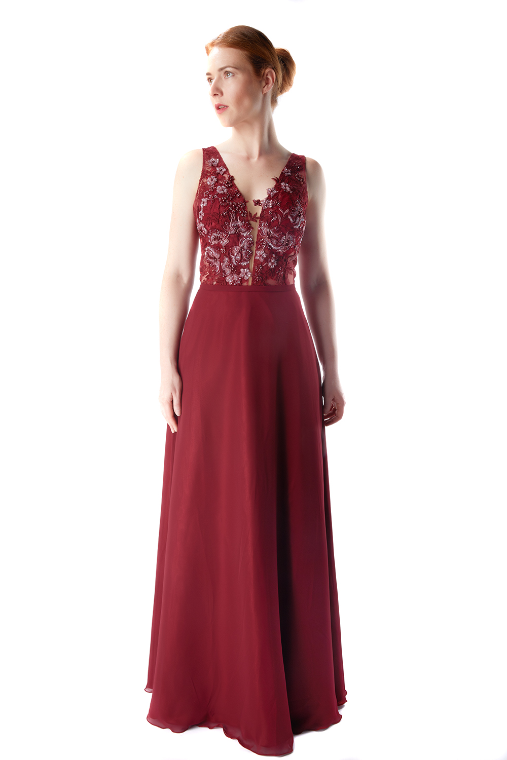 Abendkleid Mina (bordeaux)