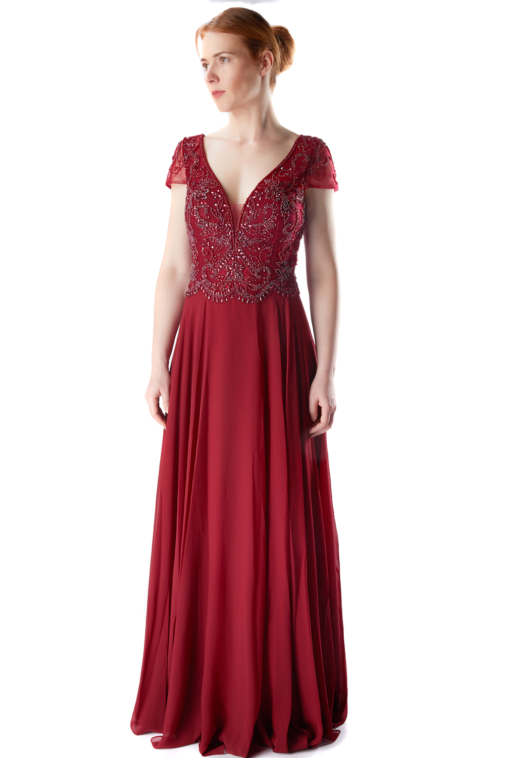 Abendkleid Lina (bordeaux)