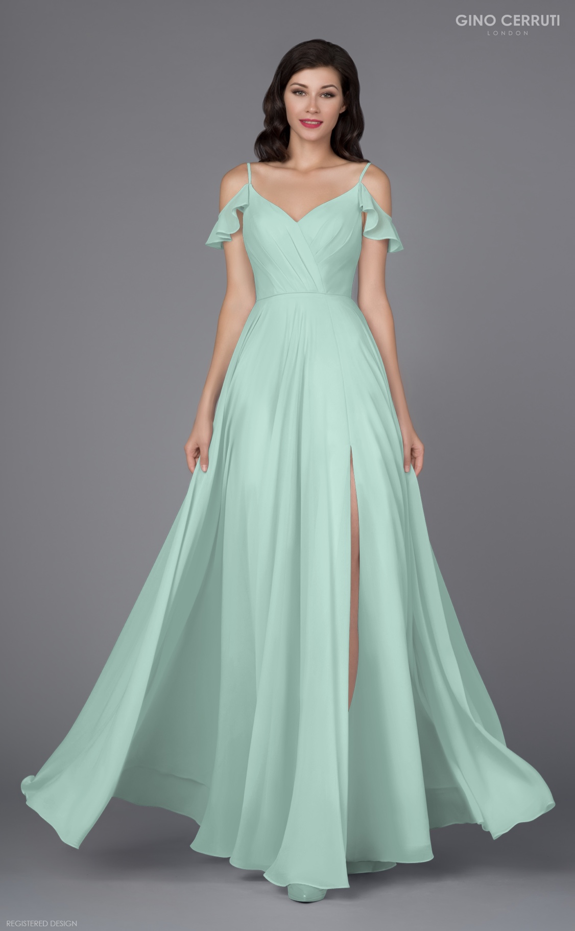 Abendkleid Leni (mintfarben)