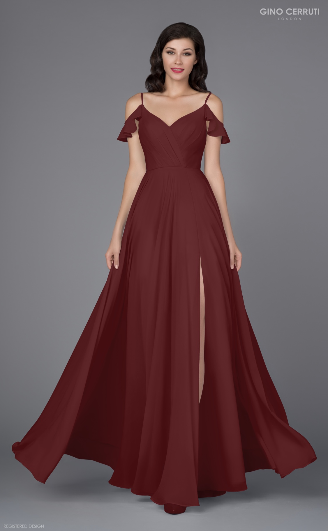 Abendkleid Leni (bordeaux)