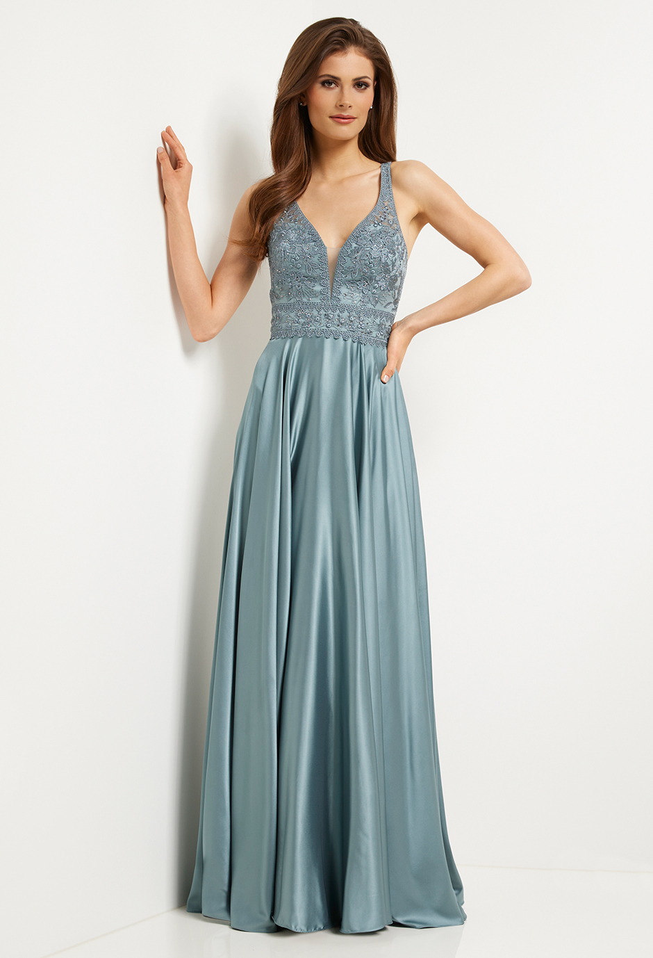 Abendkleid Livia (sagegreen)