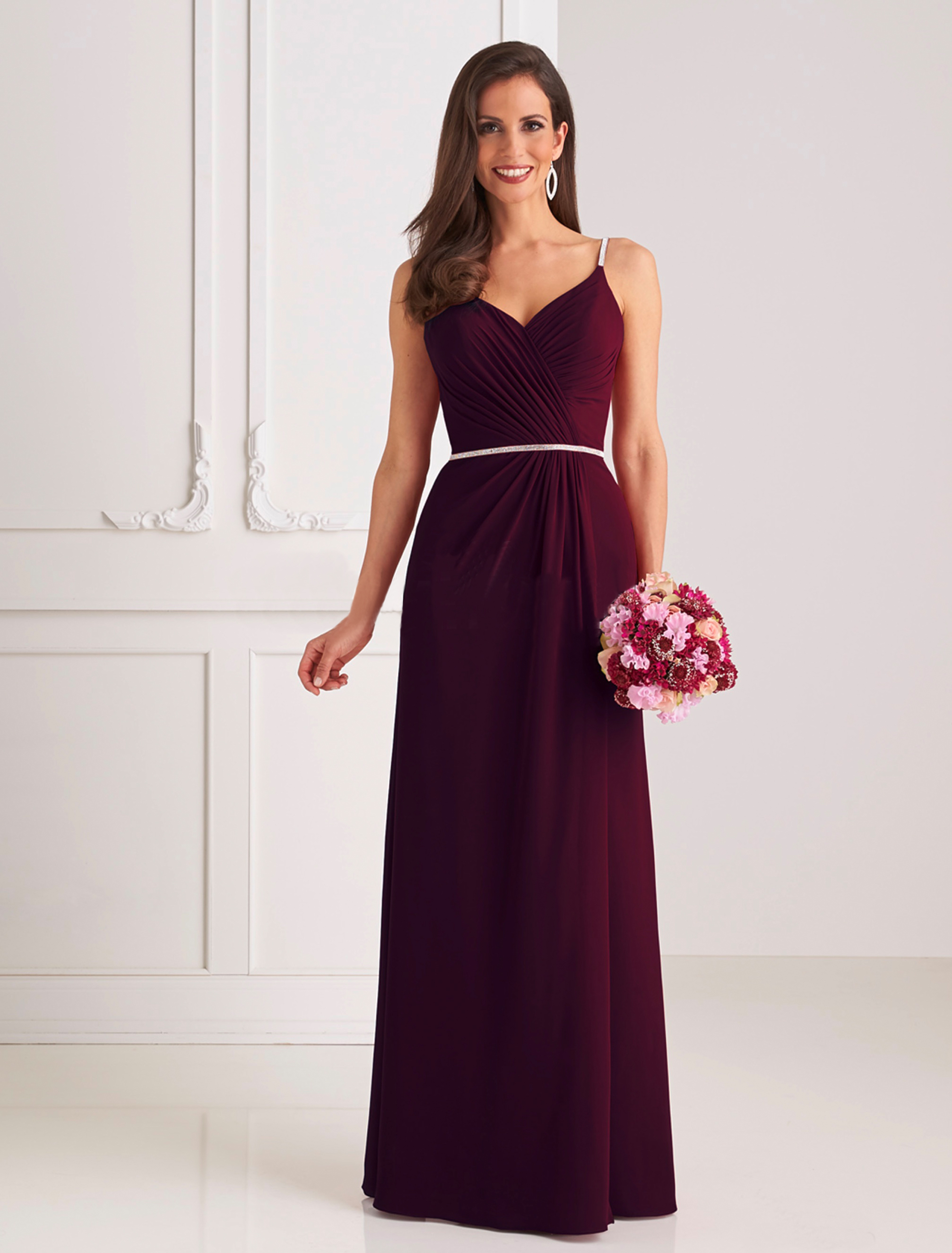 Abendkleid-Lupine-bordeaux-mit-Strassgurt-zu-kaufen-bei-Samyra-Fashion-Z-rich Abendkleid Lupine (bordeaux)