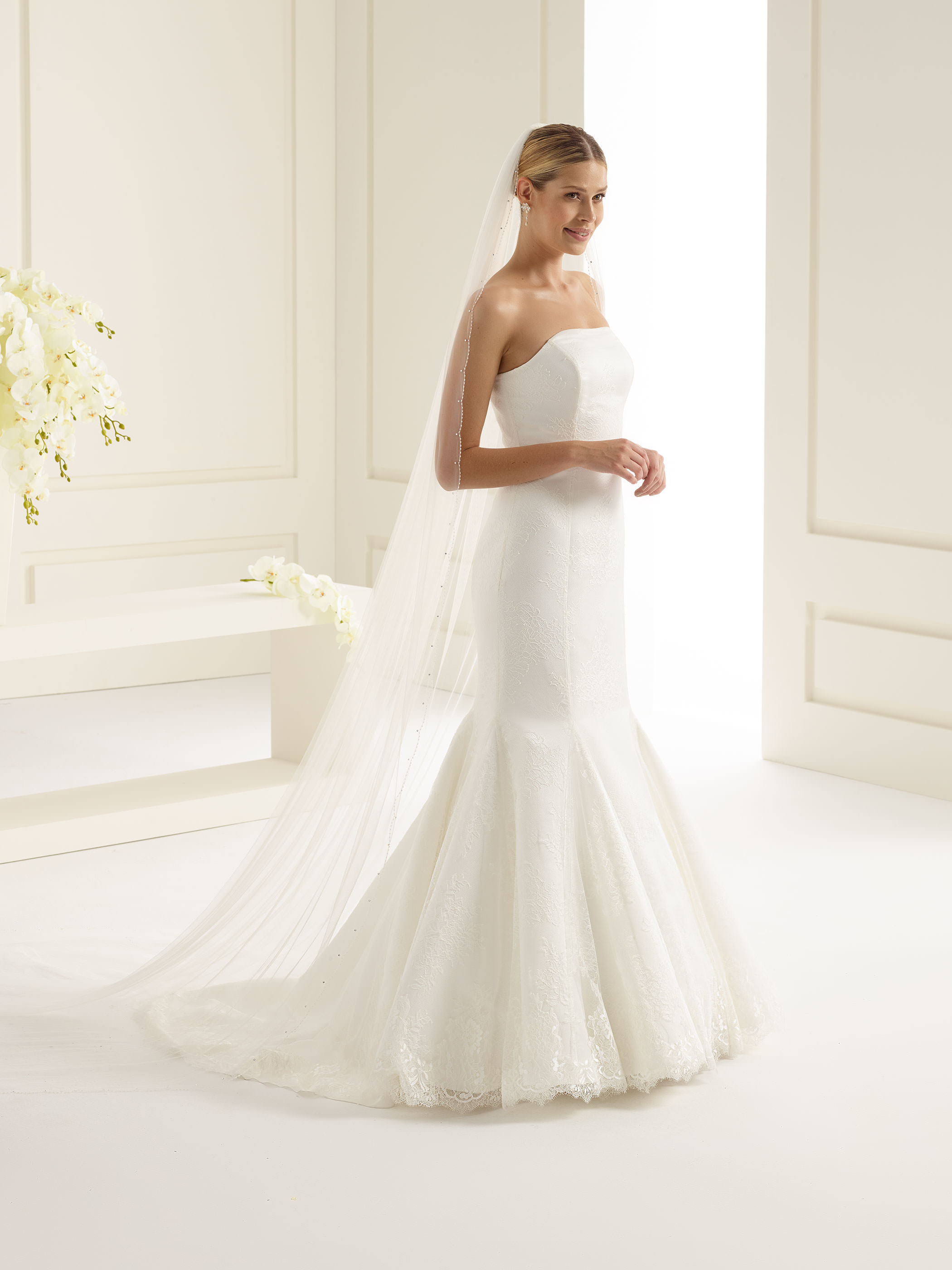 Dieses-Bild-zeigt-Schleier-S154-von-Dieses-Bild-zeigt-Schleier-S159-von-Bianco-Evento_1 Schleier mit Strasssteinen und Glasperlen (elfenbeinfarben)