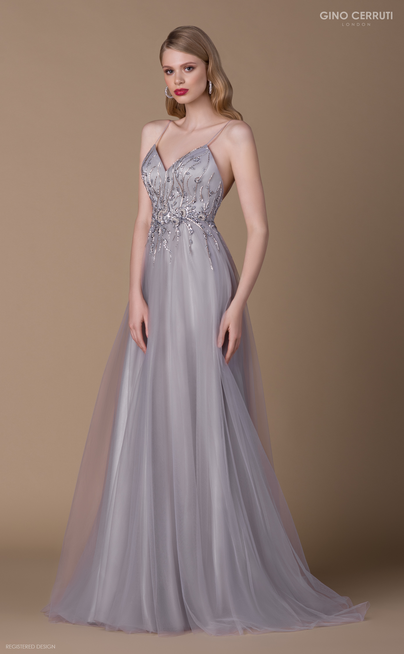 Abendkleid Genia (silberfarben)