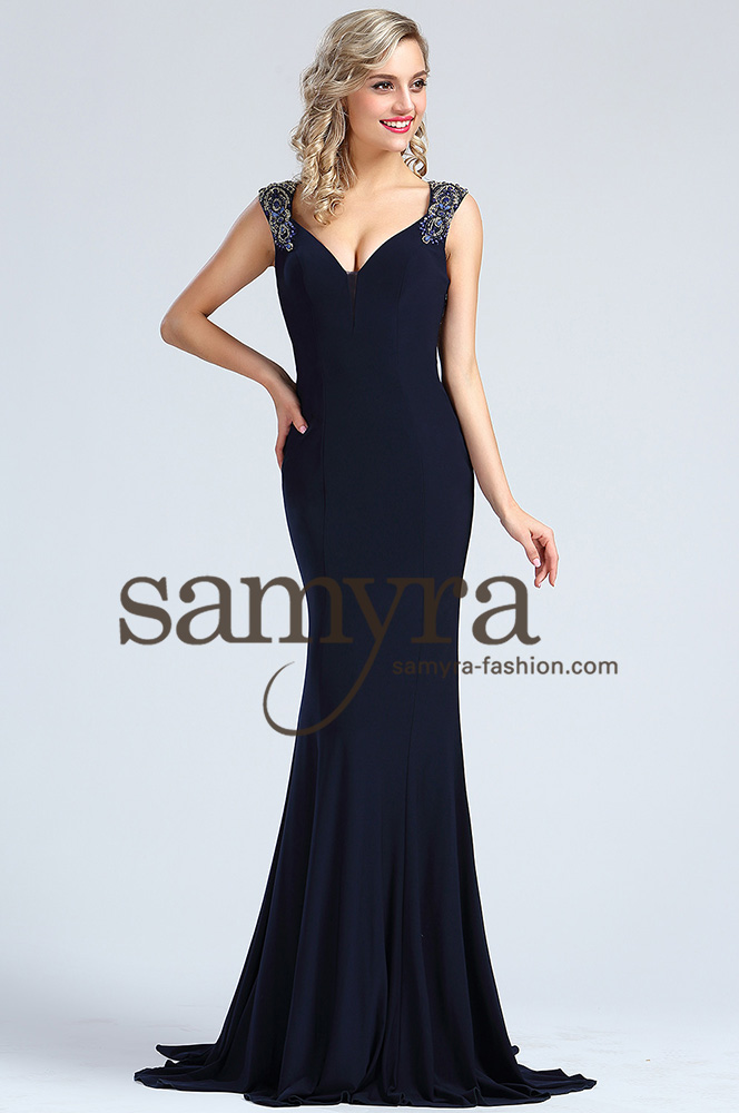 Abendkleid-Danka-von-Samyra-FashionCsVY0EerFBOqR Abendkleid Danka mit Herzausschnitt (dunkelblau)