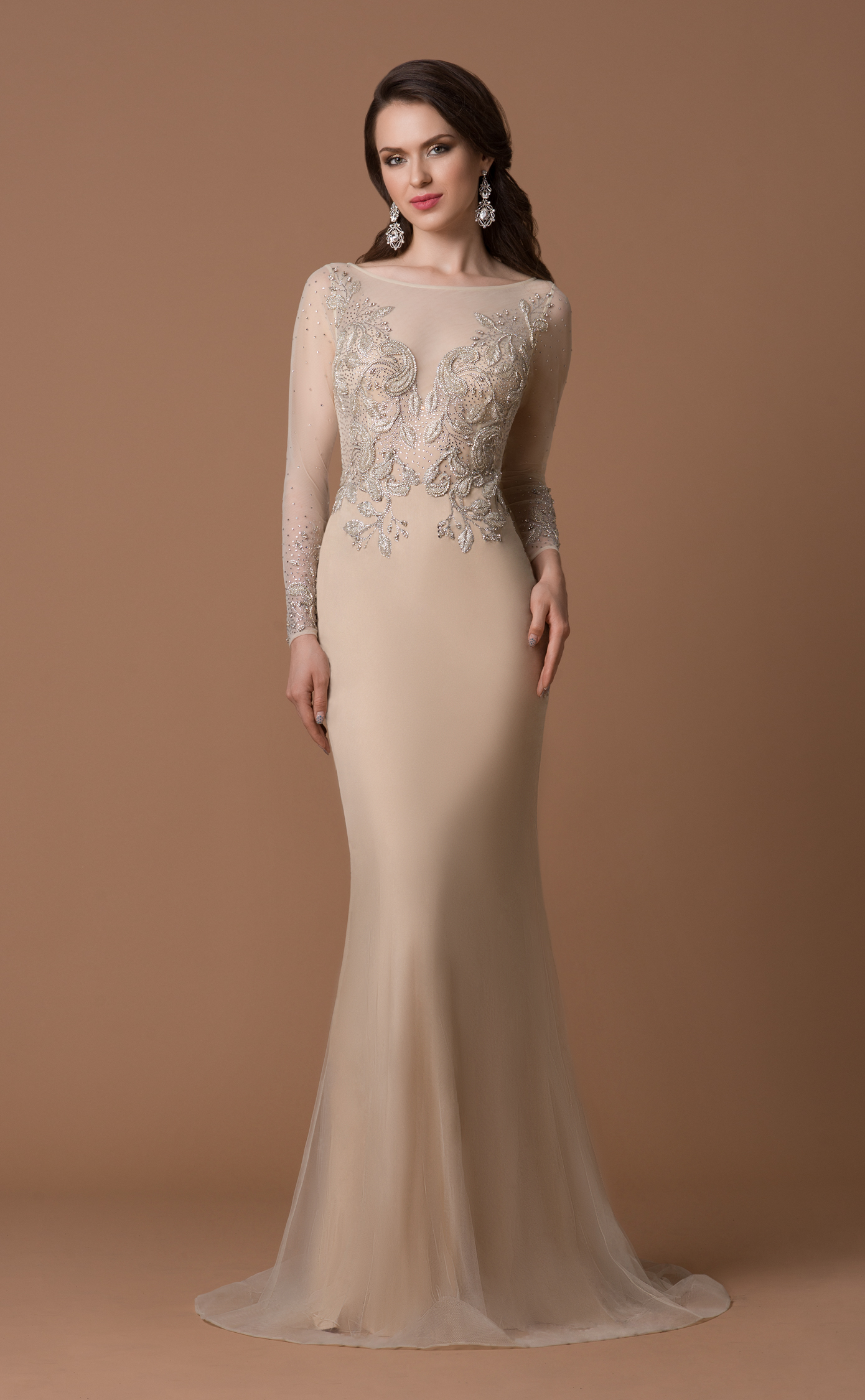 Abendkleid-Teida-von-Samyra-FashionsfXJu0QFnJ3rr Abendkleid Teida mit Ärmeln (champagner)